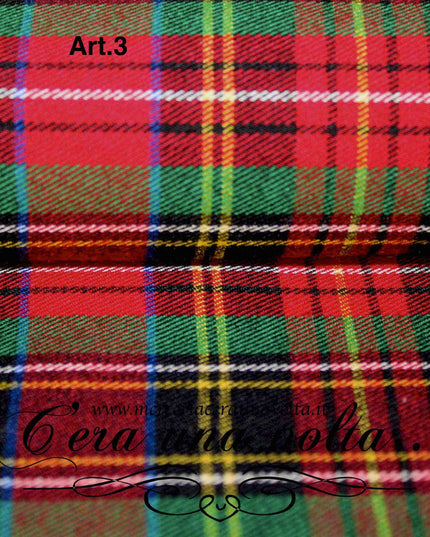 Taglio di Tessuto Tartan Scozzese