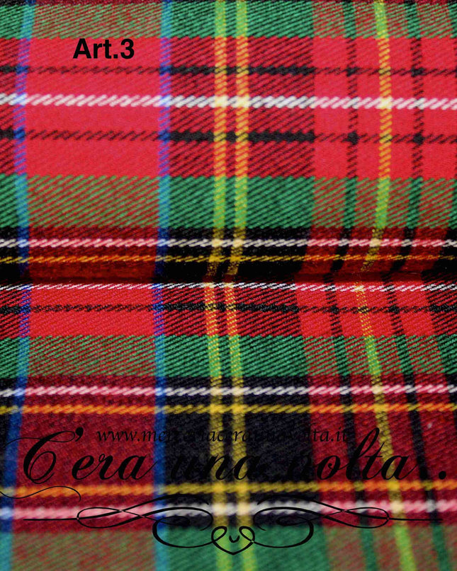 Taglio di Tessuto Tartan Scozzese