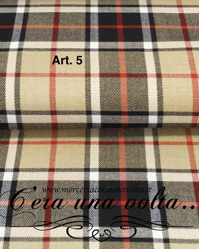 Taglio di Tessuto Tartan Scozzese