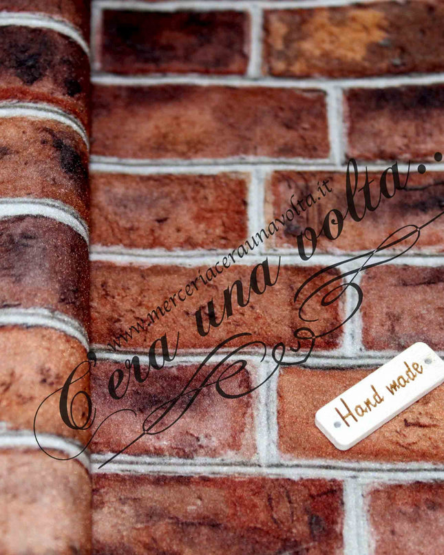 Cm 87 x 50 Pannolenci Mattone Country