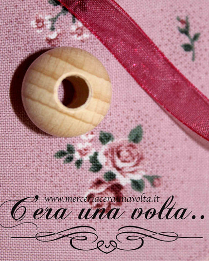 Perle con foro grande in legno cm 2
