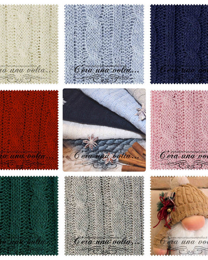 Taglio di tessuto con motivo a treccia