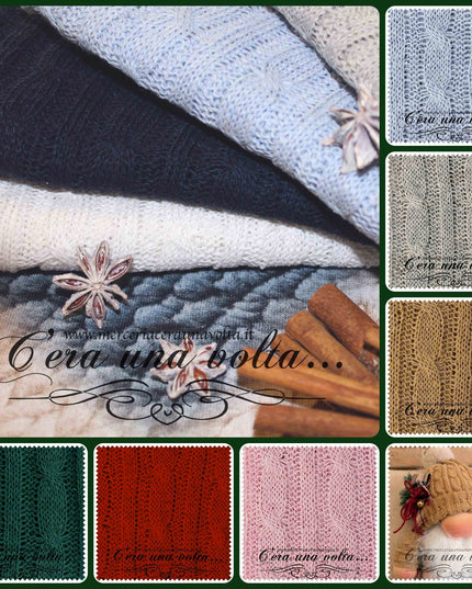 Taglio di tessuto con motivo a treccia