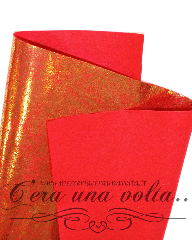 Cm 50 x 35 Pannolenci Cracklè Oro