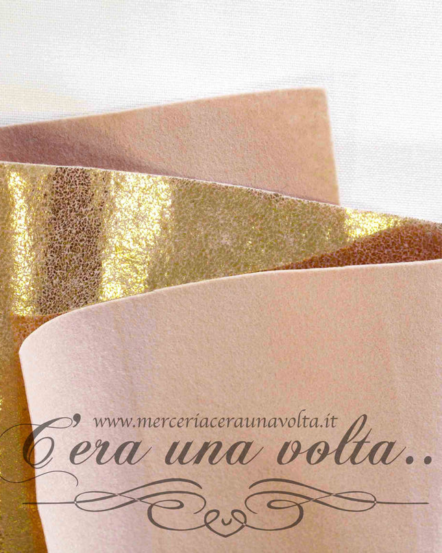 Cm 50 x 35 Pannolenci Cracklè Oro