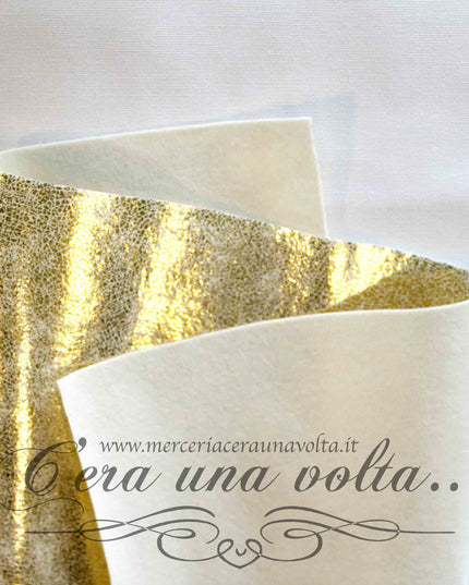 Cm 50 x 35 Pannolenci Cracklè Oro