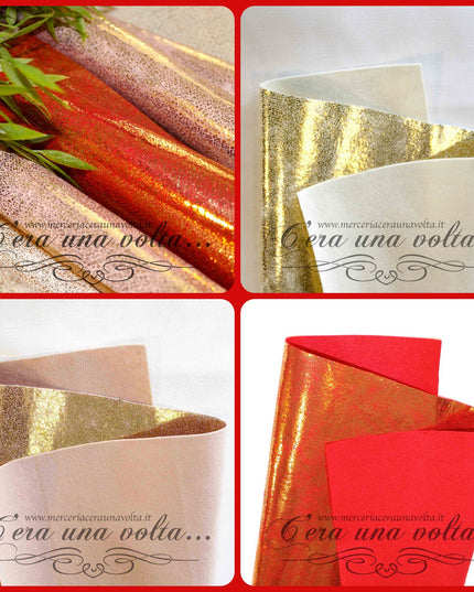 Cm 50 x 35 Pannolenci Cracklè Oro