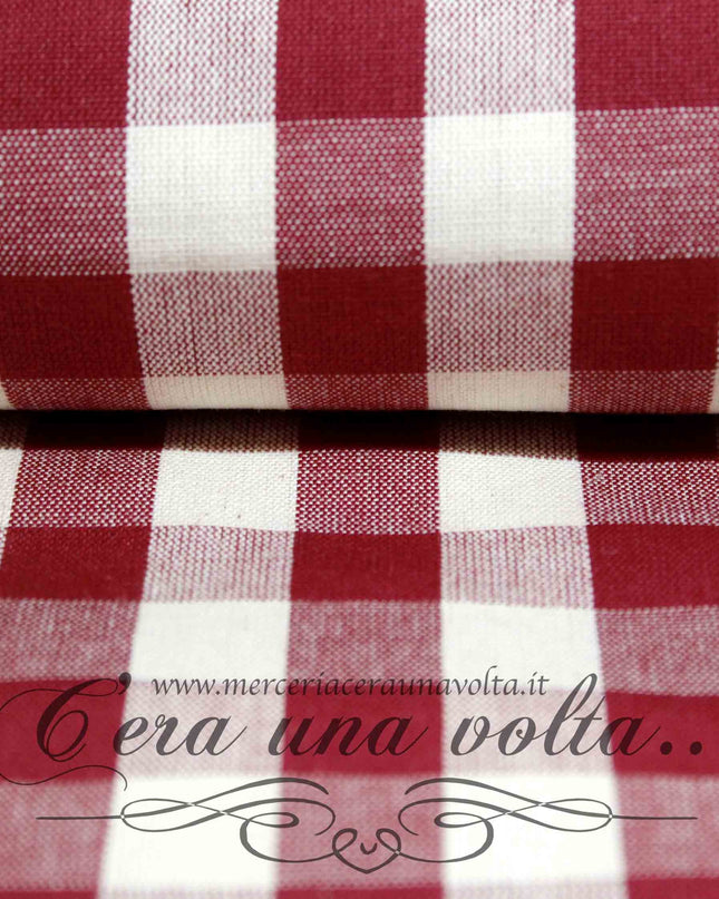 Tessuto in cotone country squares