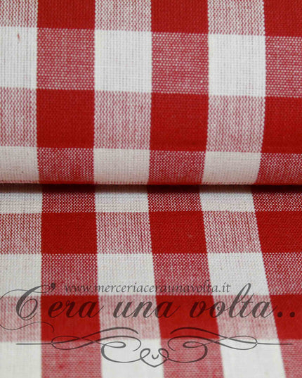 Tessuto in cotone country squares