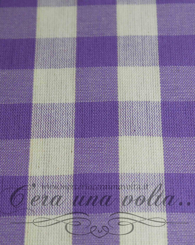 Tessuto in cotone country squares