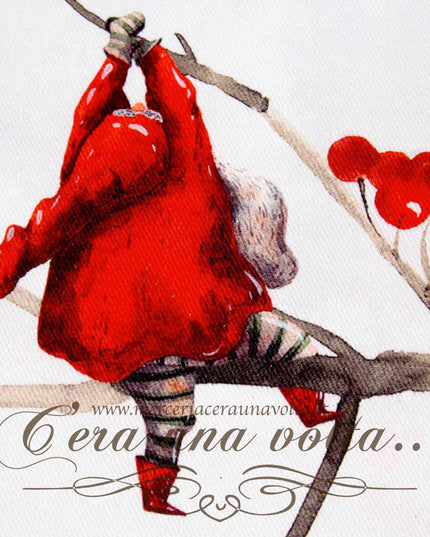 Tessuto Babbo Natale