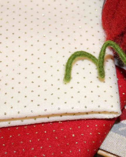 Cm 40 x 50 Pannolenci Glitter a Pois