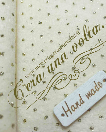 Cm 40 x 50 Pannolenci Glitter a Pois