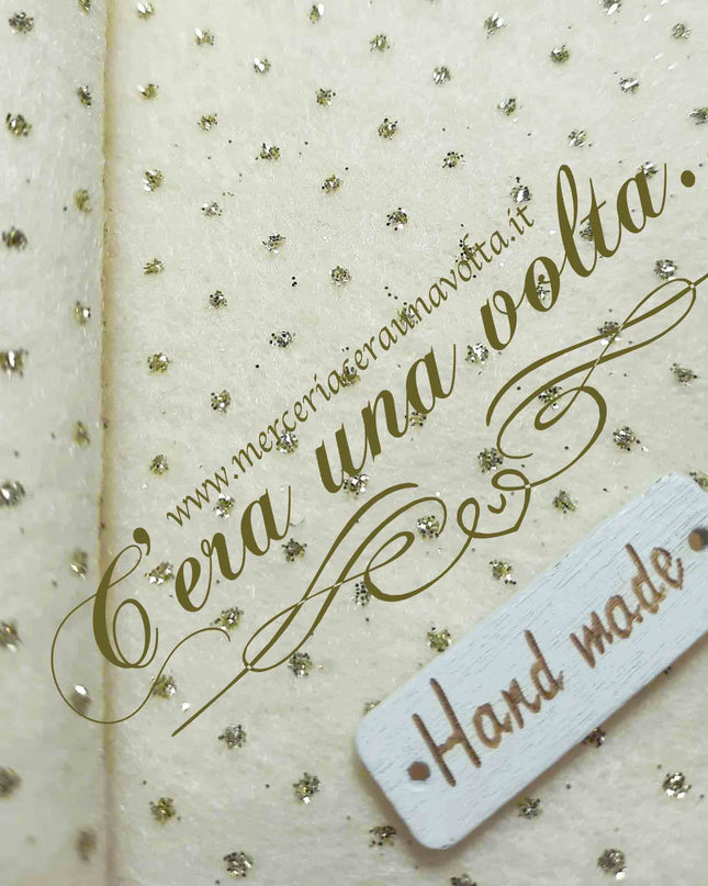 Cm 40 x 50 Pannolenci Glitter a Pois