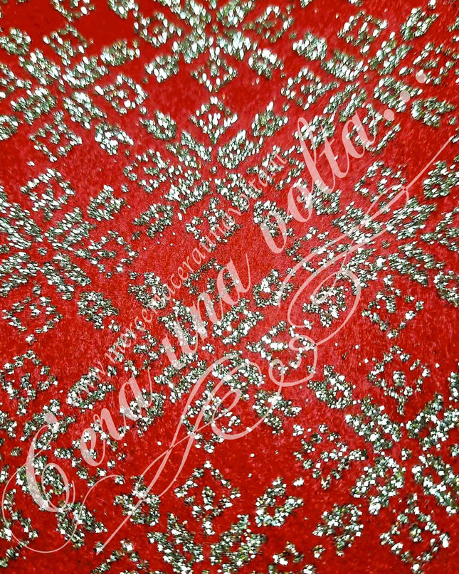 Cm 40 x 50 Pannolenci Glitter Stampato