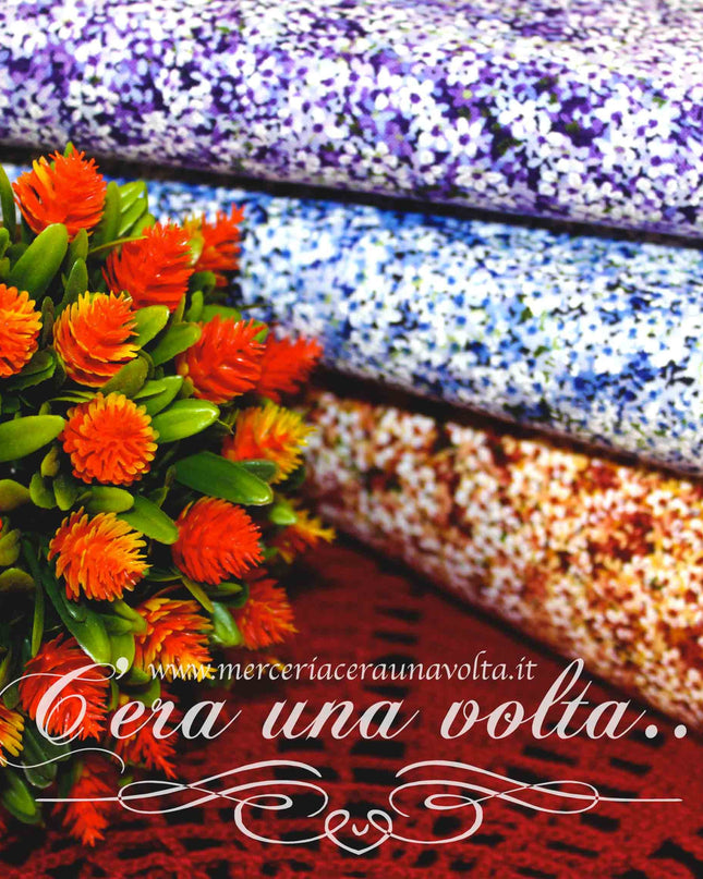 Tessuto patchwork a fiorellini
