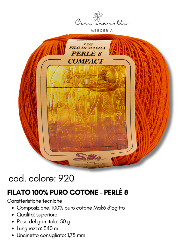 Filato 100% Puro Cotone - Perlè 5 e Perlè 8