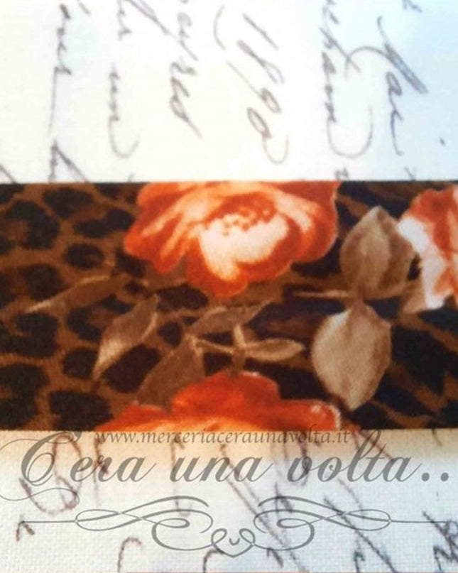 Sbieco in Raso Fiori Maculati
