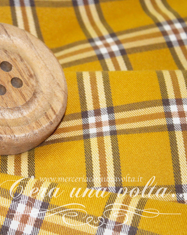 Tessuto Tartan Senape