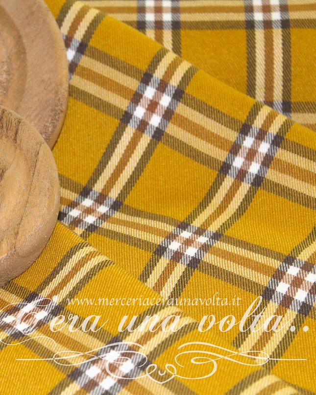 Tessuto Tartan Senape