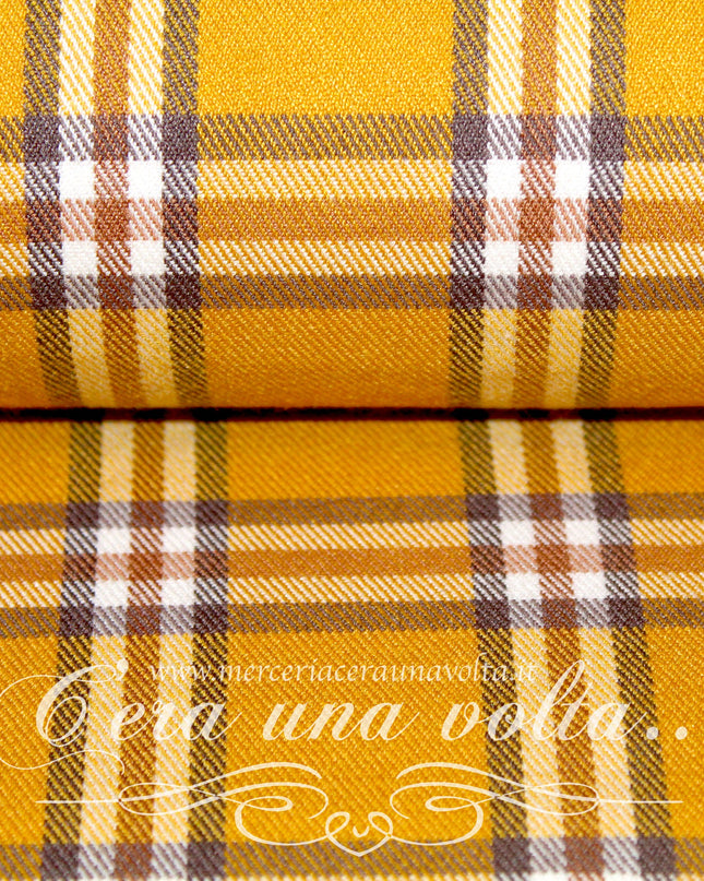 Tessuto Tartan Senape