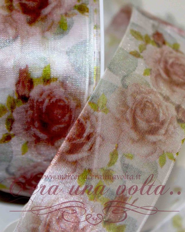 Nastro Rose Shabby cm 4