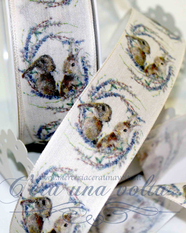 Nastro Crema Bunny Shabby cm 4