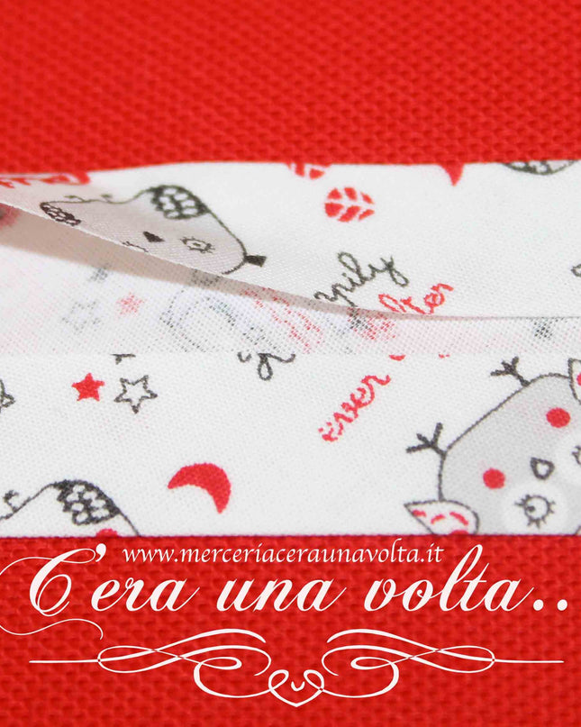 Sbieco di cotone Gufi