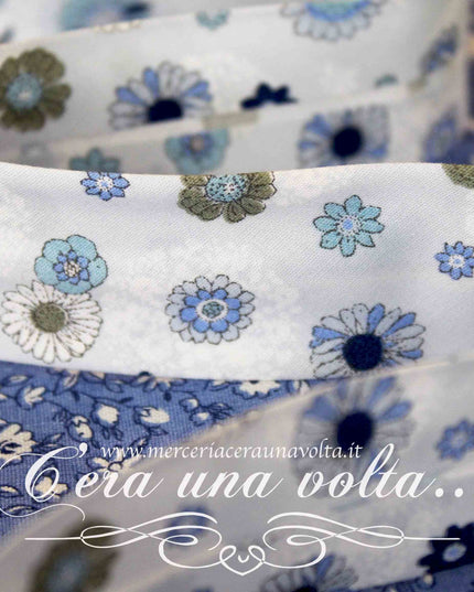 Sbieco di cotone Blue Flowers