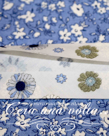 Sbieco di cotone Blue Flowers