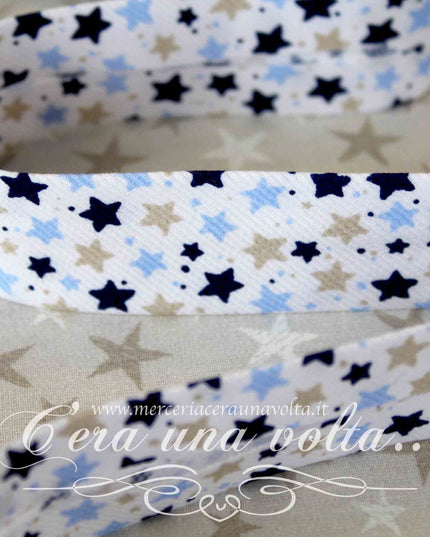 Sbieco in Cotone Piquet Fabric Starry Blu