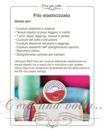 Filo per cucire elasticizzato