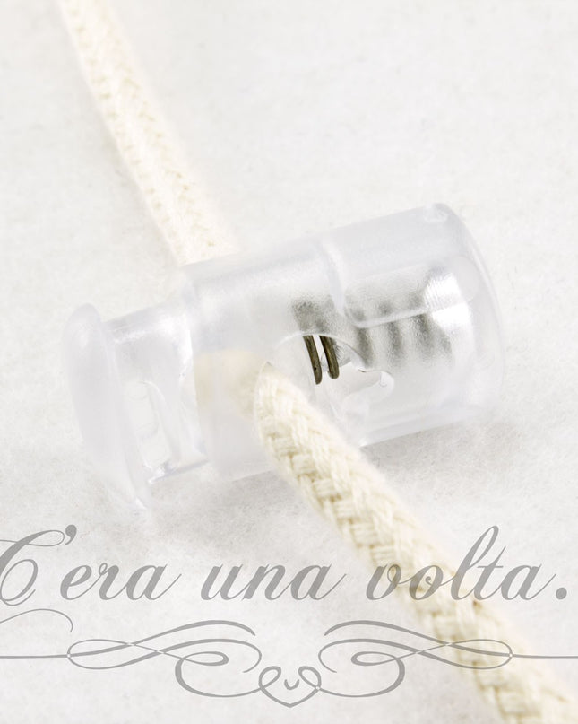 Fermacorda per tende trasparente 1 foro