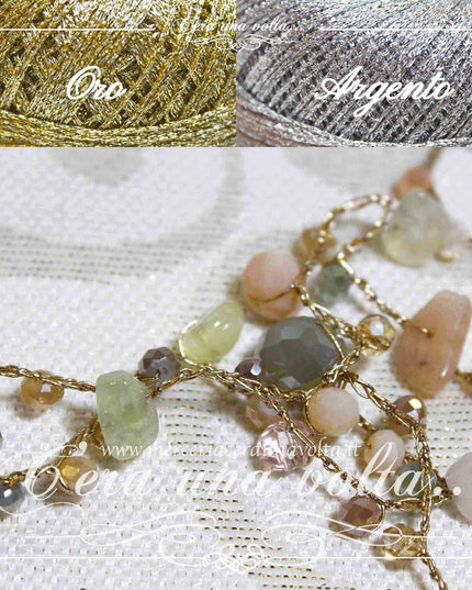 Filato metallico per collane