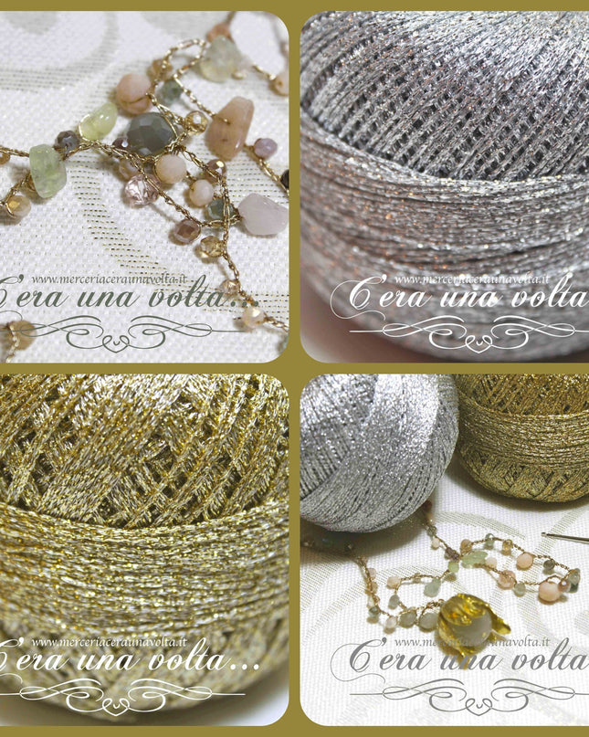 Filato metallico per collane