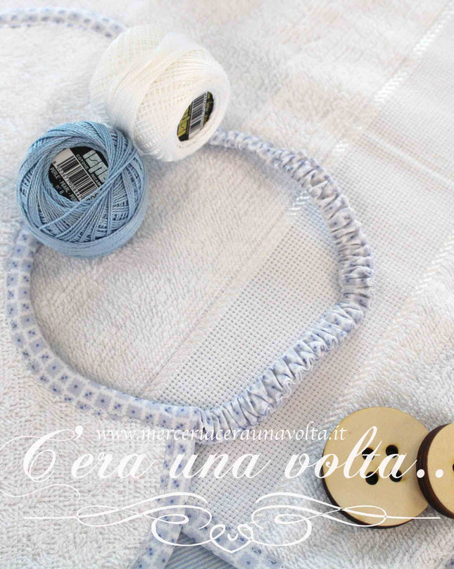 Set asilo 3 pz da ricamare Blue Fox