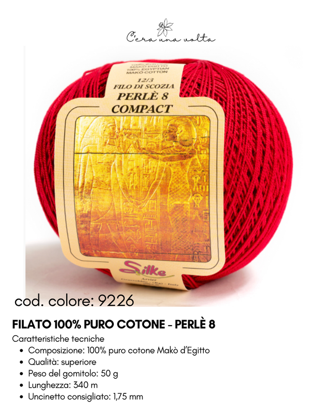 Filato 100% Puro Cotone - Perlè 5 e Perlè 8