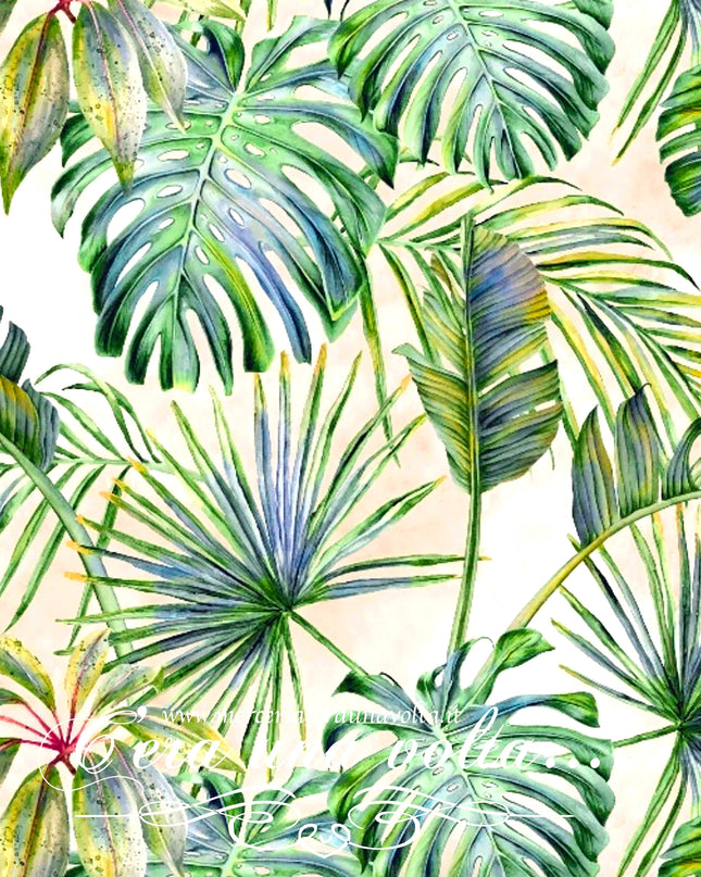 Tessuto Hawaiian Leaves