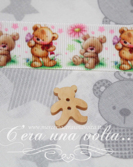 Bottone in Legno Orsetto