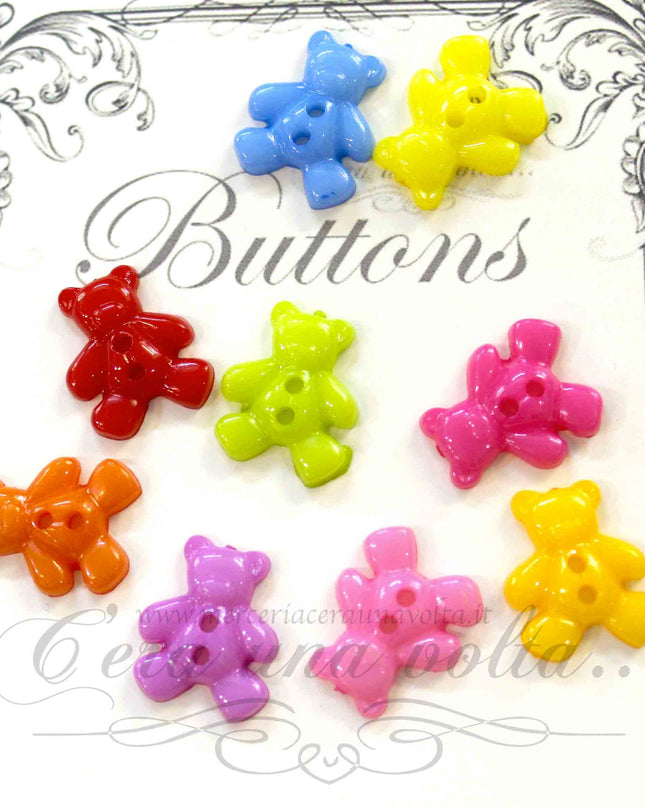 10 pz Bottoni a forma di orsacchiotto