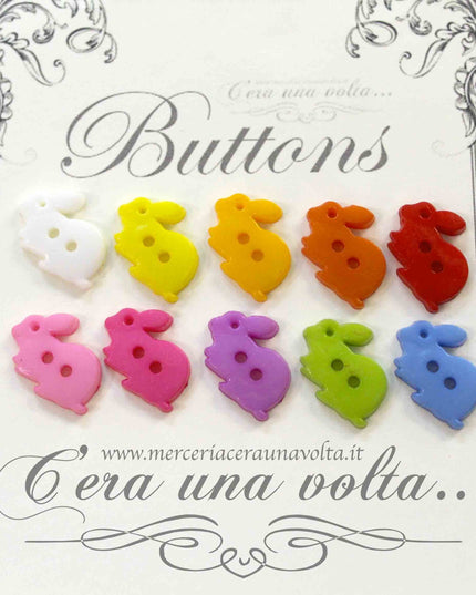 10 pz Bottoni a forma di coniglietto