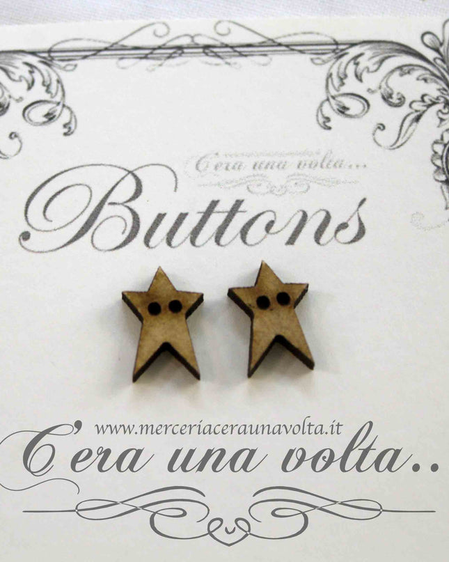 2 pz Bottoni Primitive Stella