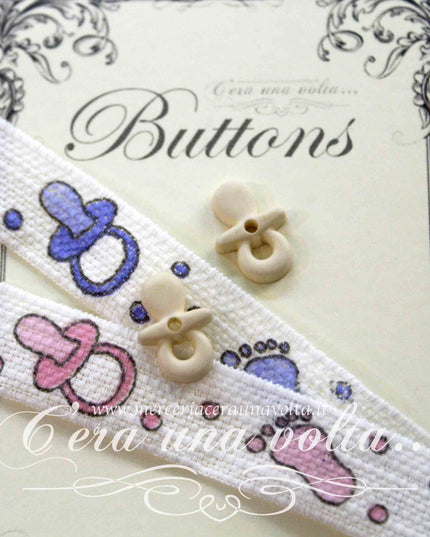 2 pz Bottoni Ciuccio