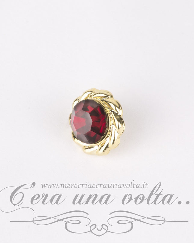 Bottone gioiello fiore Rosso