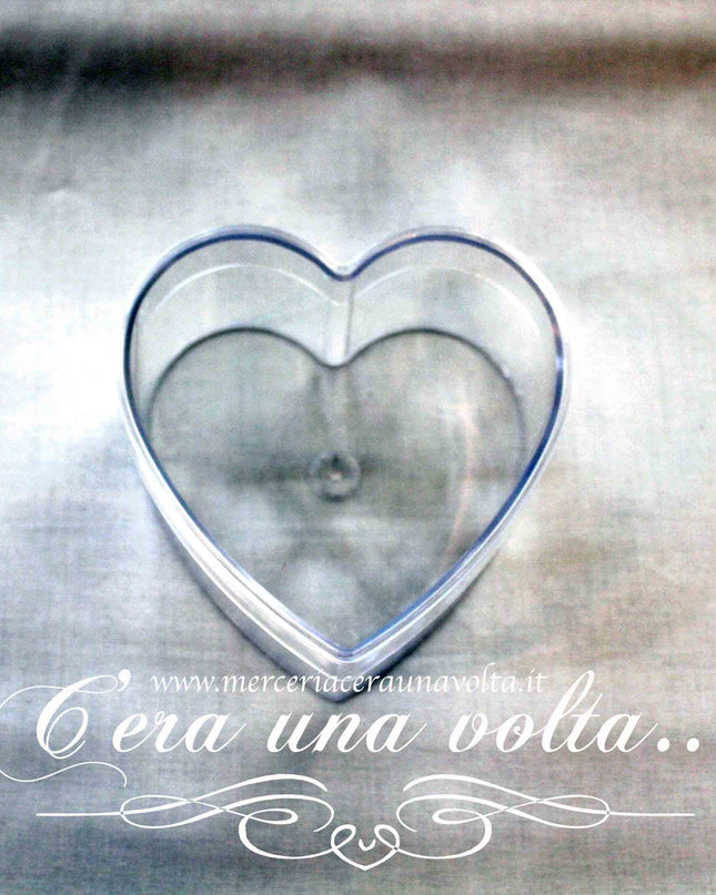Scatola in plastica trasparente cuore
