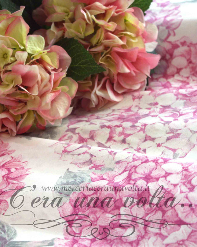 Tessuto Ortensie