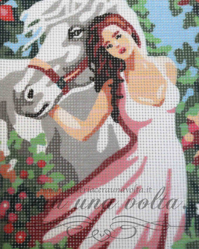 Kit mezzopunto Girl with Horse
