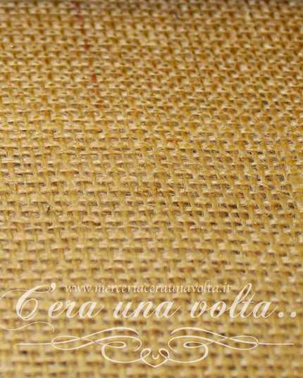 Tela da ricamo in Juta con stampa Lurex
