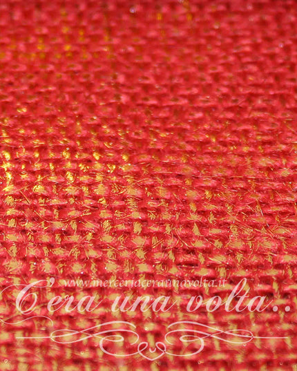 Tela da ricamo in Juta con stampa Lurex