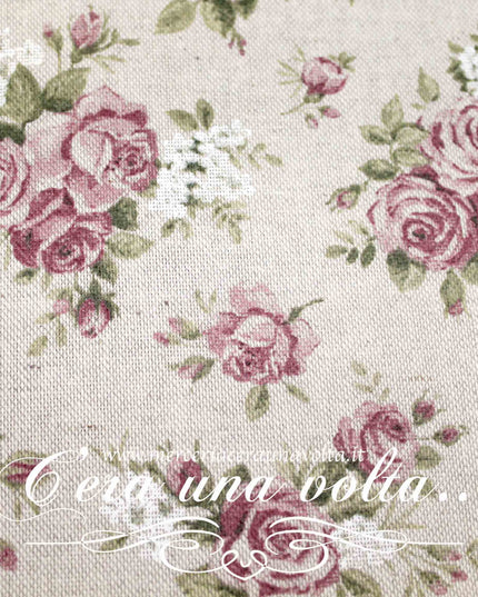 Tessuto Provenzale Rose Inglesi